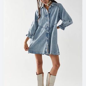 Free People Hannah Denim Mini Dress